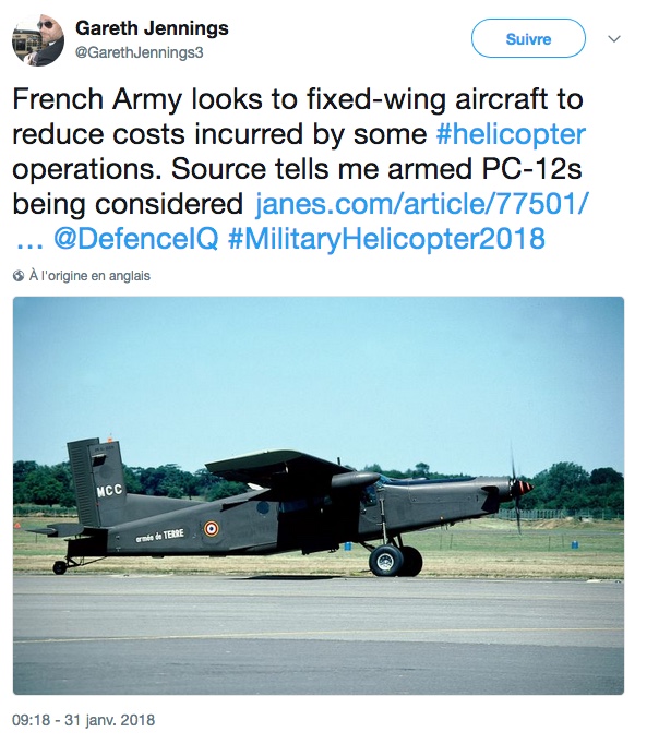 L’Aviation légère de l’armée de Terre voudrait des avions légers pour